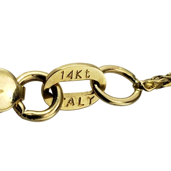 14K Yellow Gold Diamond Solitaire Pendant Necklace #16042 - Picture 6 of 8